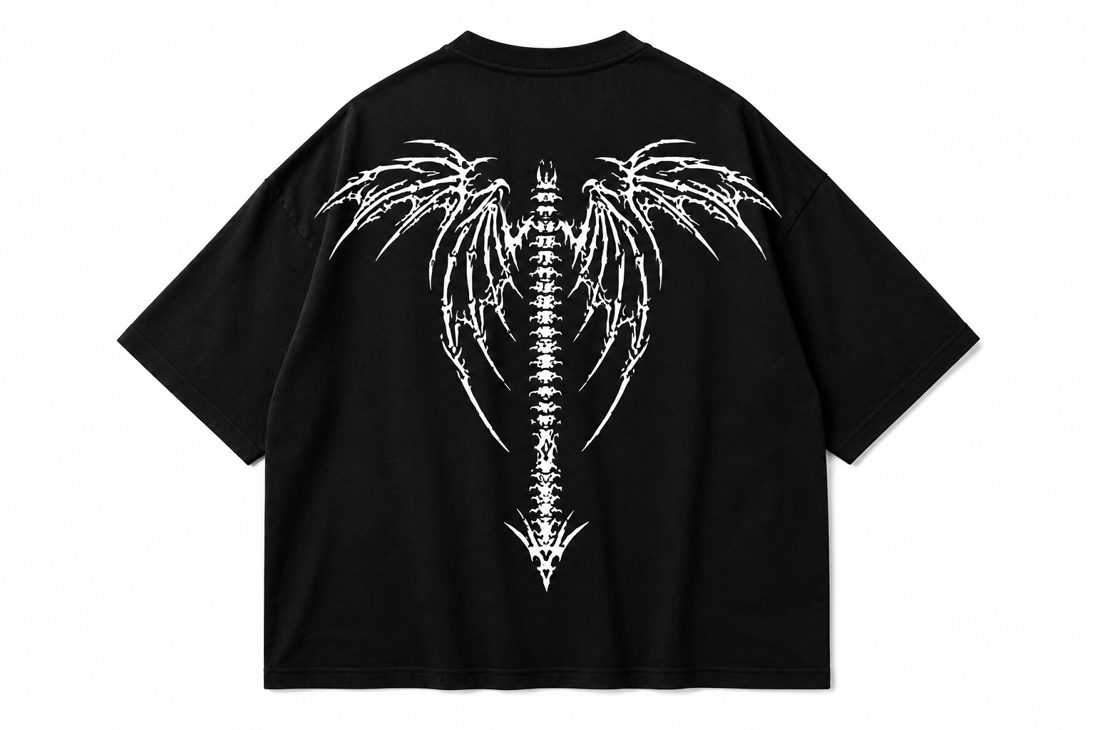 Oversized Gothic Skeleton Graphic T-Shirt | Premium Black Streetwear Tee - Image 2