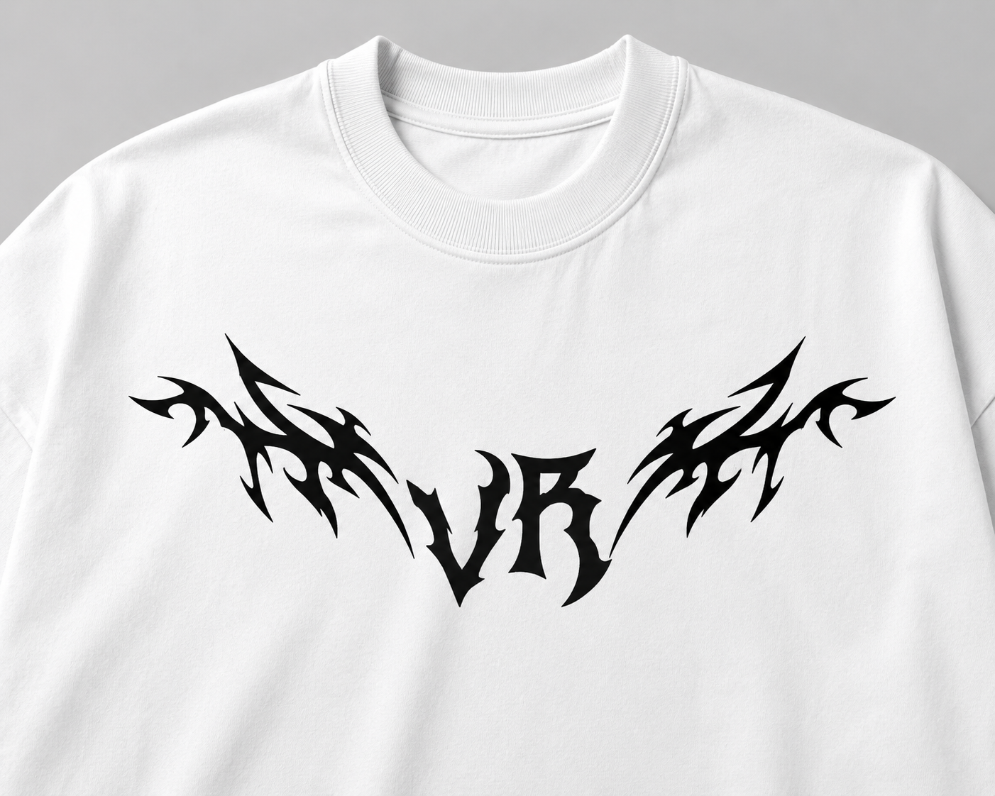 Premium White Oversized Tribal Graphic T-Shirt - Image 3