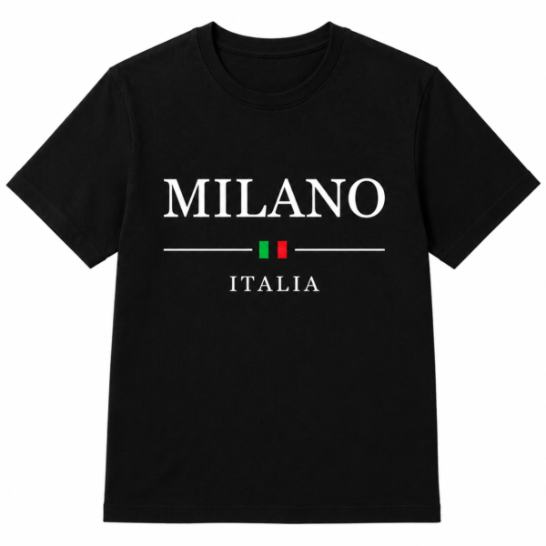 Milano Italia Premium Black T-Shirt