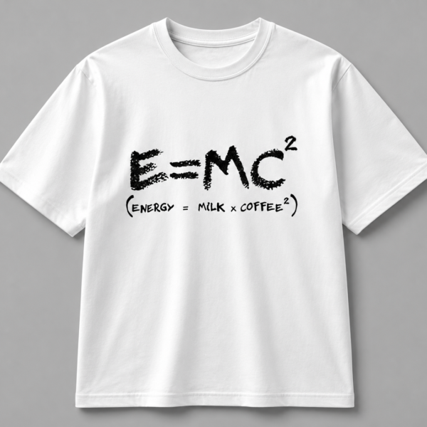 E=MC² Coffee Formula Graphic T-Shirt