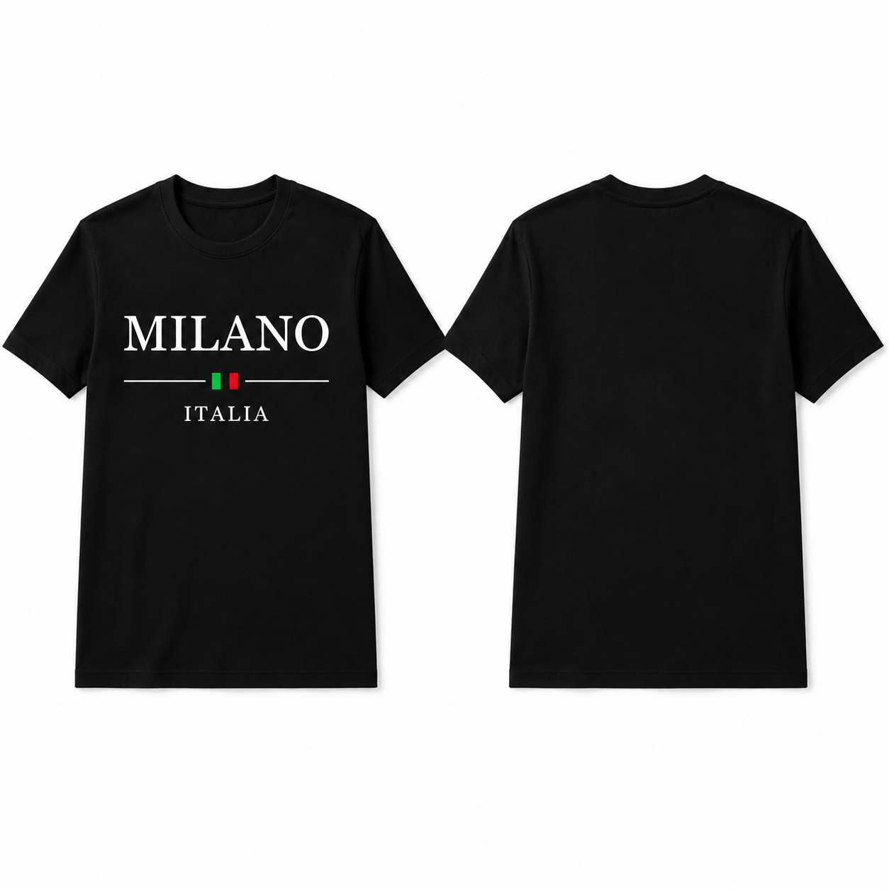 Milano Italia Premium Black T-Shirt - Image 3
