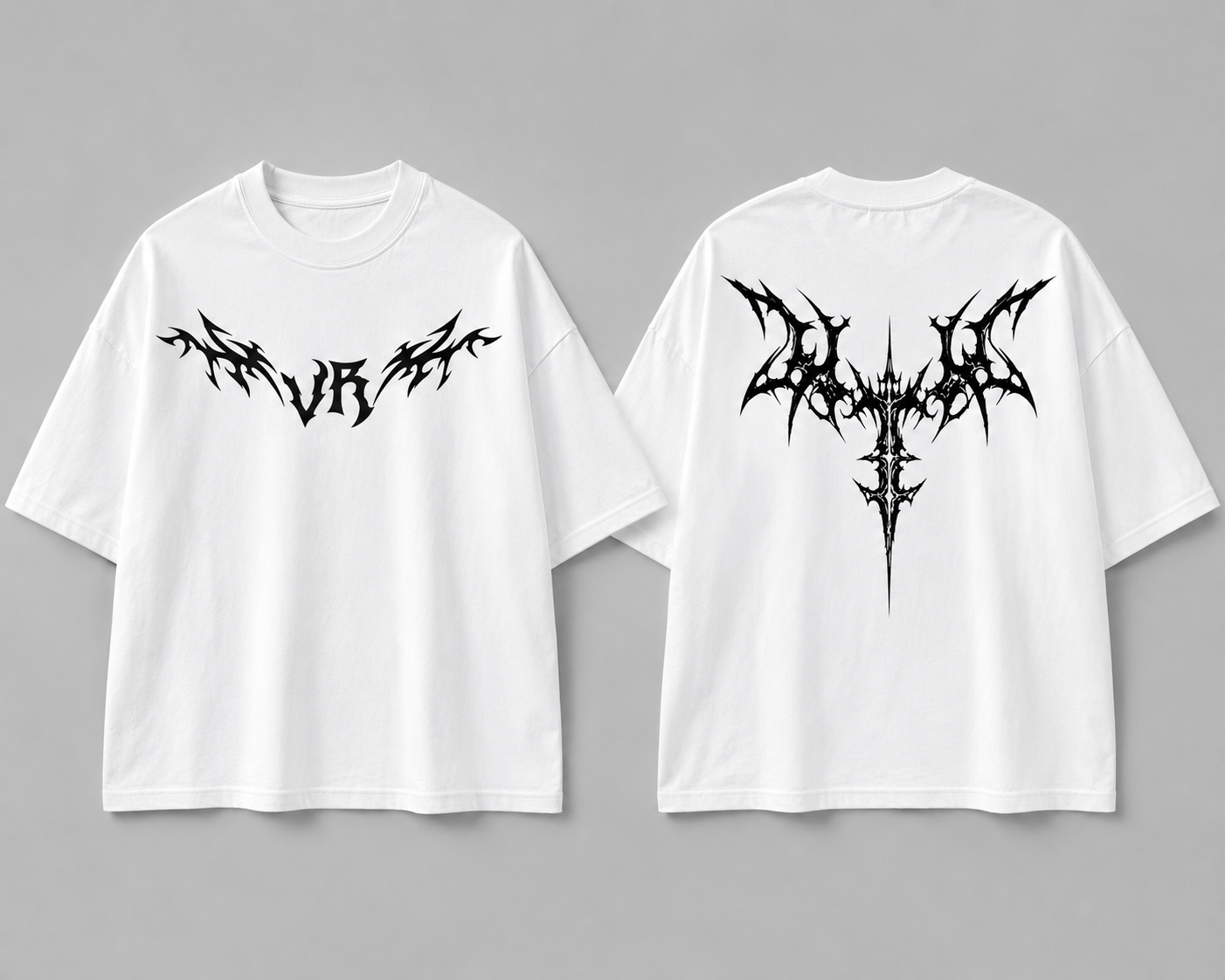Premium White Oversized Tribal Graphic T-Shirt - Image 4