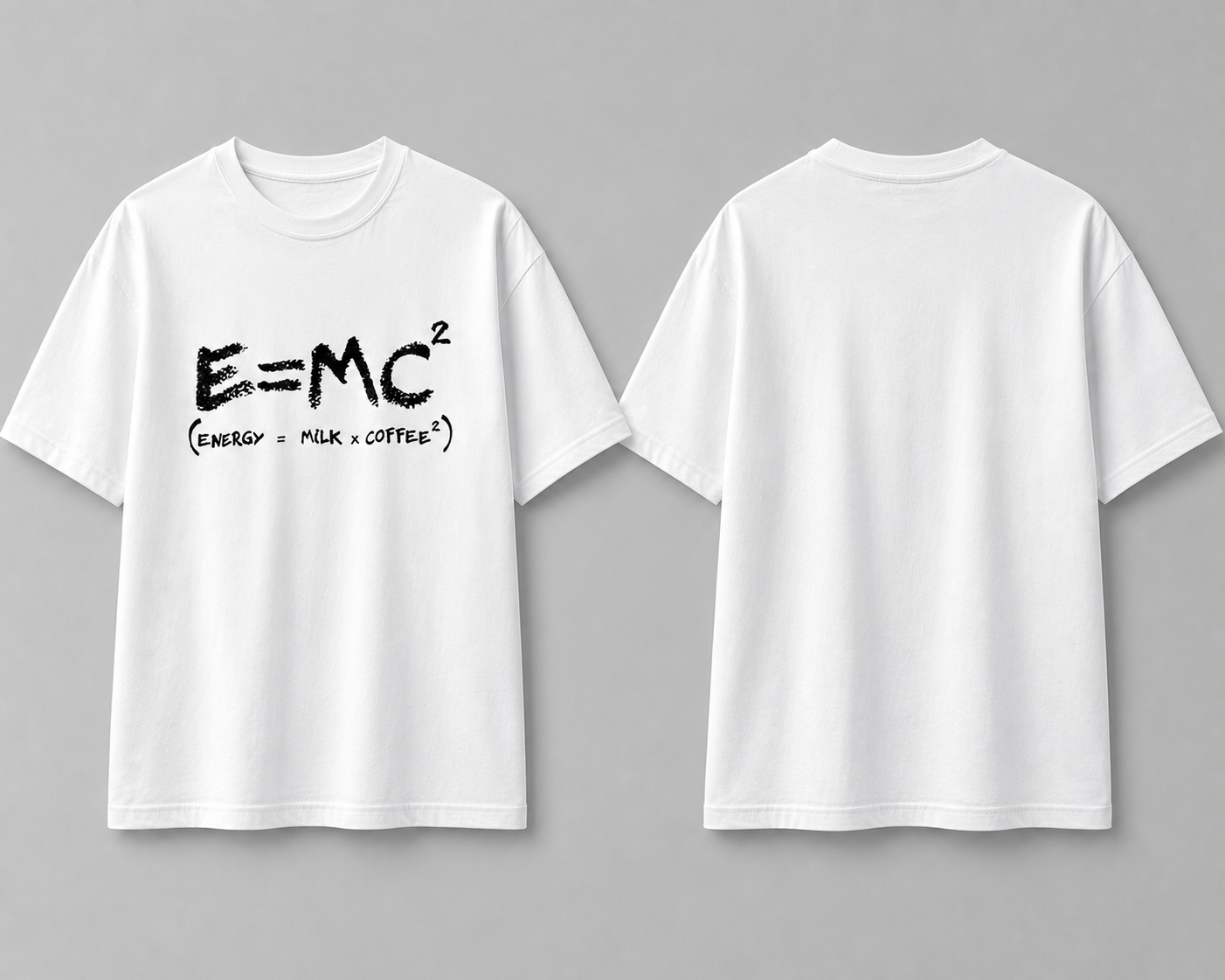 E=MC² Coffee Formula Graphic T-Shirt - Image 3