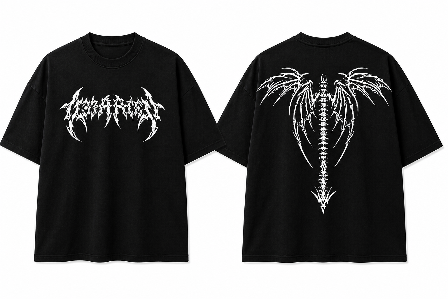Oversized Gothic Skeleton Graphic T-Shirt | Premium Black Streetwear Tee - Image 4