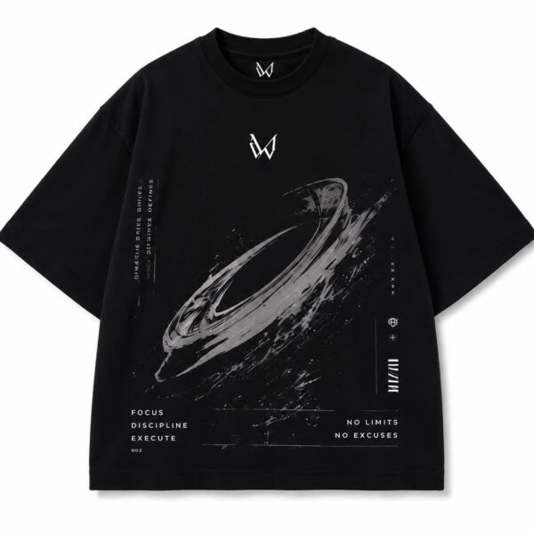 MirzaWears Black Oversized Graphic Tee – Focus Edition