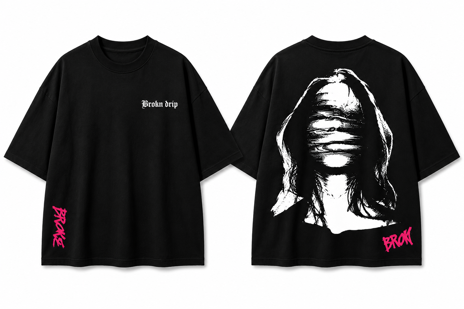 Broken Drip Oversized Graphic T-Shirt - Image 3