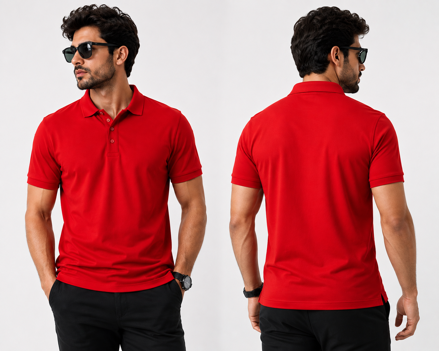 Men’s Red Polo Shirt – Premium Casual & Smart Casual Wear - Image 2