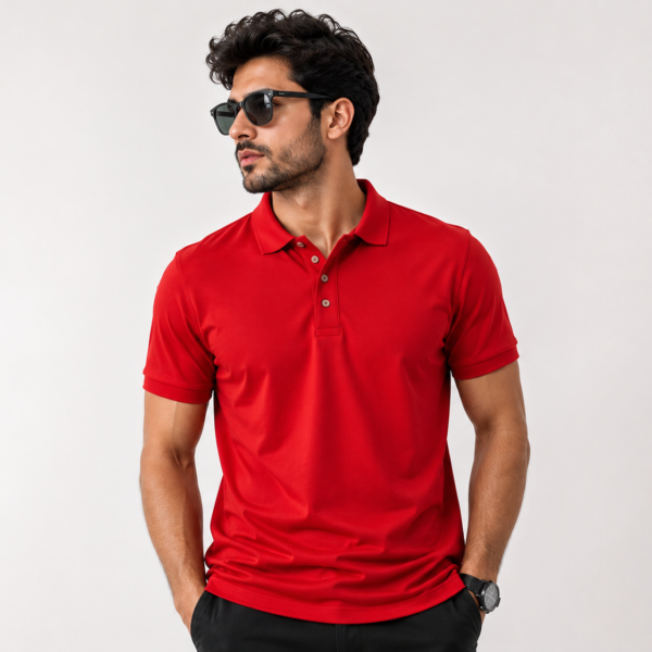 Men’s Red Polo Shirt – Premium Casual & Smart Casual Wear